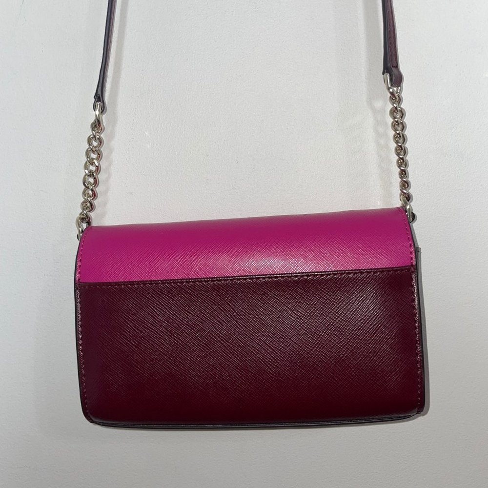 Kate Spade Cameron Street Corin Leather Crossbody Bag Pink / Burgundy - Picture 3 of 12